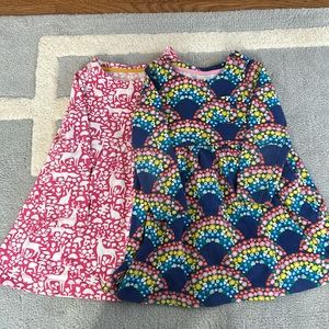 Two (2) Mini Boden Long-Sleeve Dresses - 3-4Y